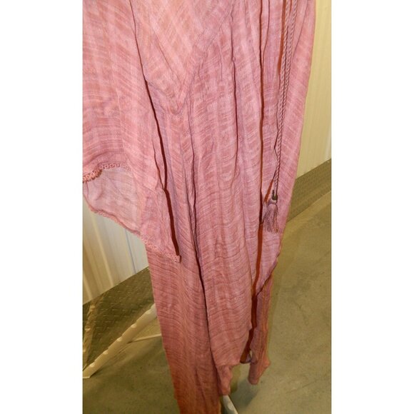 Ariat Womens XL/XXL Dusty Pink Sheer Duster Kimono Cover-Up Bell Sleeve Wrap - Picture 12 of 16